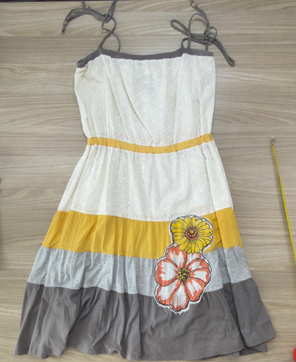 Scrapbook Originals Women's Sundress Multi-Color Size S Boho Floral Cotton Mini